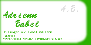 adrienn babel business card